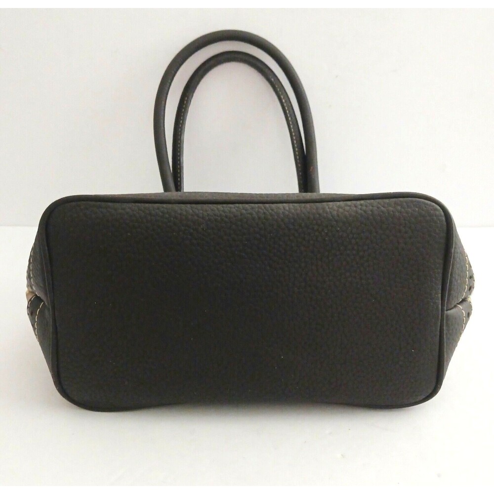 VTG Dooney & Bourke Madras Plaid Ladybug Satchel Top Handle Bag Blk Pebbled Trim - Picture 6 of 13